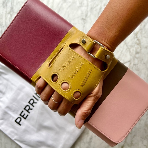 PERRIN PARIS Le Cabriolet Glove Clutch Purse - Muliti-coloured STATEMENT PIECE! - Picture 14 of 17